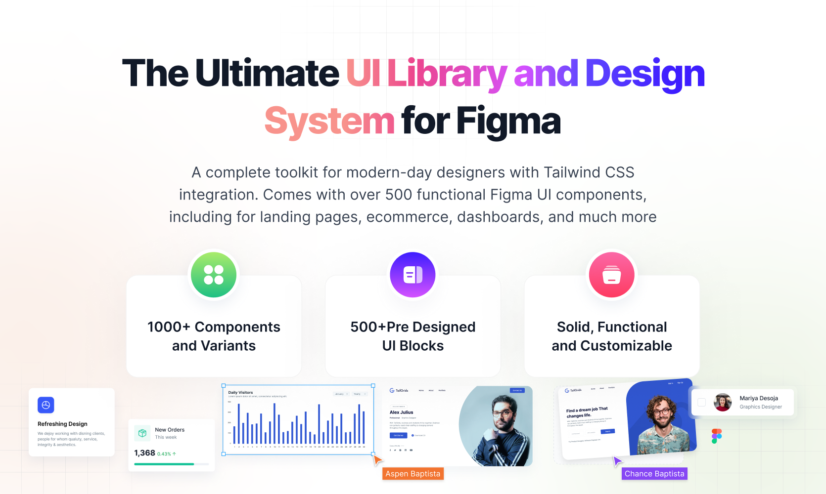 UI Kit, Library And Design System For Figma | TailGrids